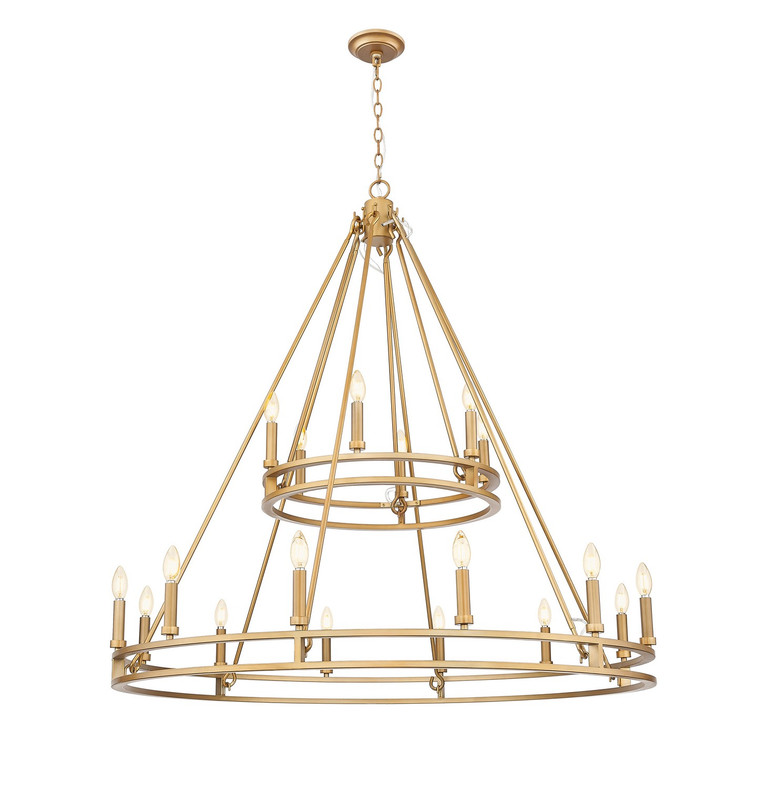 Z-Lite - 4005-18SBR - 18 Light Chandelier - Dennison - Signature Brass