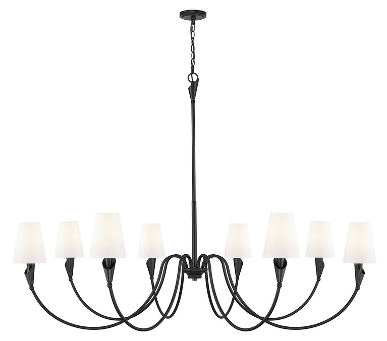 Z-Lite - 4014-65MB - Eight Light Chandelier - Claudelle - Matte Black
