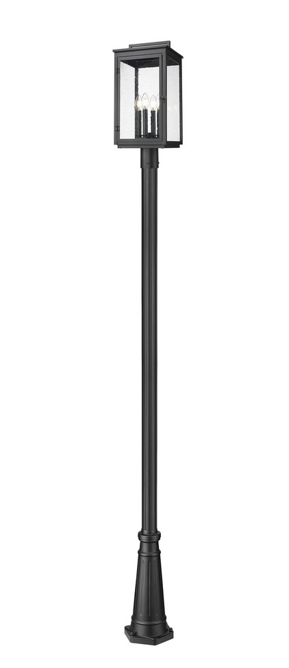 Z-Lite - 5019PHBR-5011P-BK - Four Light Outdoor Post Mount - Hartwell - Sand Black