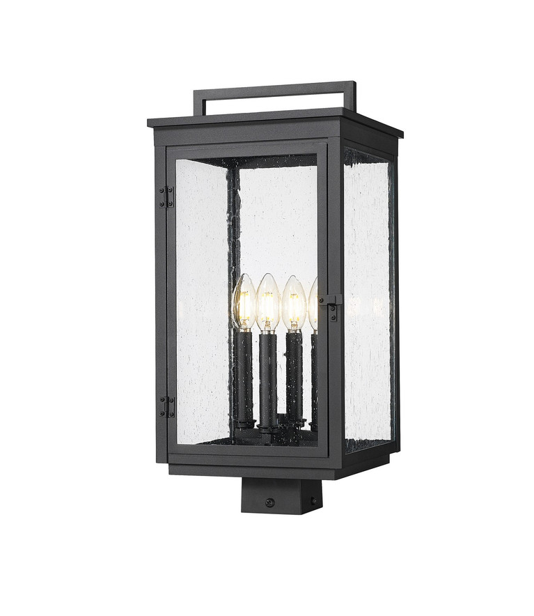 Z-Lite - 5019PHBS-BK - Four Light Outdoor Post Mount - Hartwell - Sand Black