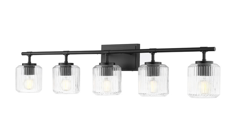 Z-Lite - 7515-5V-MB - Five Light Vanity - Landon - Matte Black