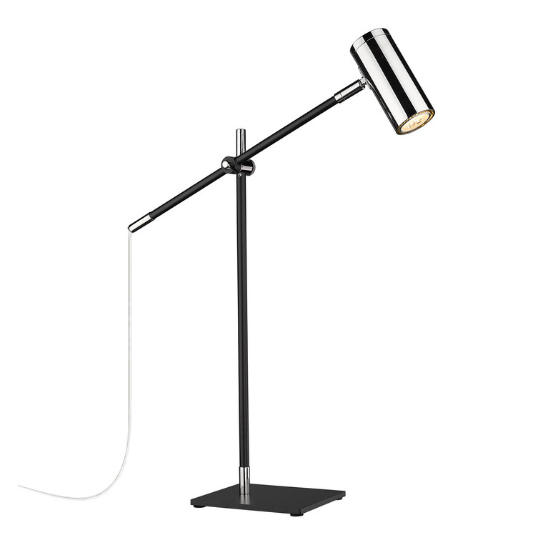 Z-Lite - 814TL-MB-PN - One Light Table Lamp - Calumet - Matte Black + Polished Nickel