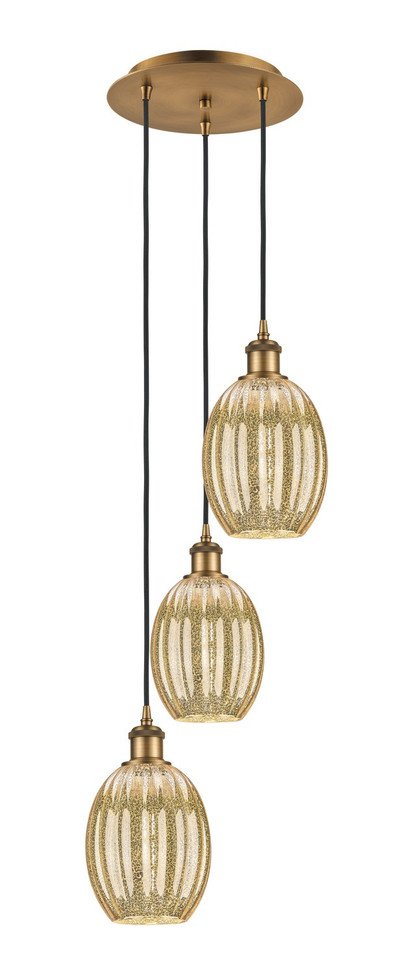 Innovations - 113B-3P-BB-G459-6ME - Three Light Pendant - Ballston - Brushed Brass
