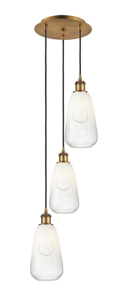 Innovations - 113B-3P-BB-G480-6OP - Three Light Pendant - Ballston - Brushed Brass