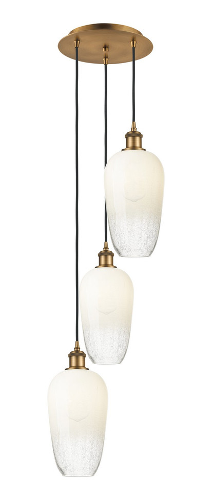 Innovations - 113B-3P-BB-G484-7OP - Three Light Pendant - Ballston - Brushed Brass