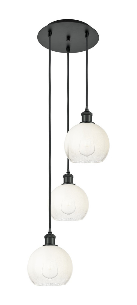 Innovations - 113B-3P-BK-G483-8OP - Three Light Pendant - Ballston - Matte Black