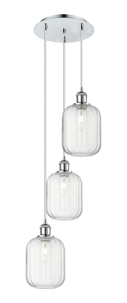 Innovations - 113B-3P-PC-G460-7CL - Three Light Pendant - Ballston - Polished Chrome
