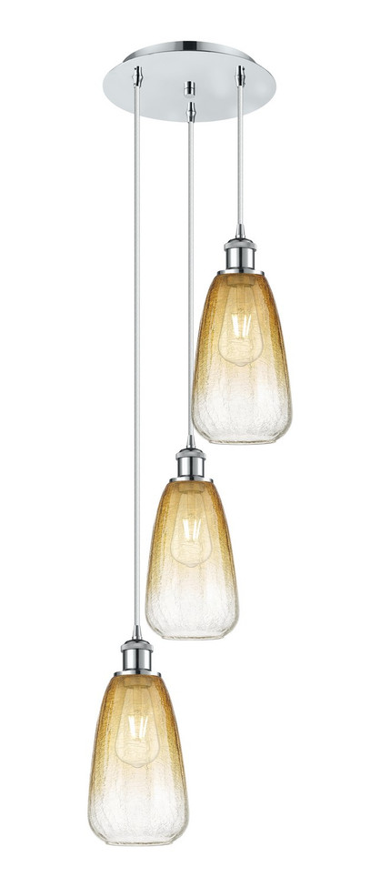 Innovations - 113B-3P-PC-G480-6AM - Three Light Pendant - Ballston - Polished Chrome