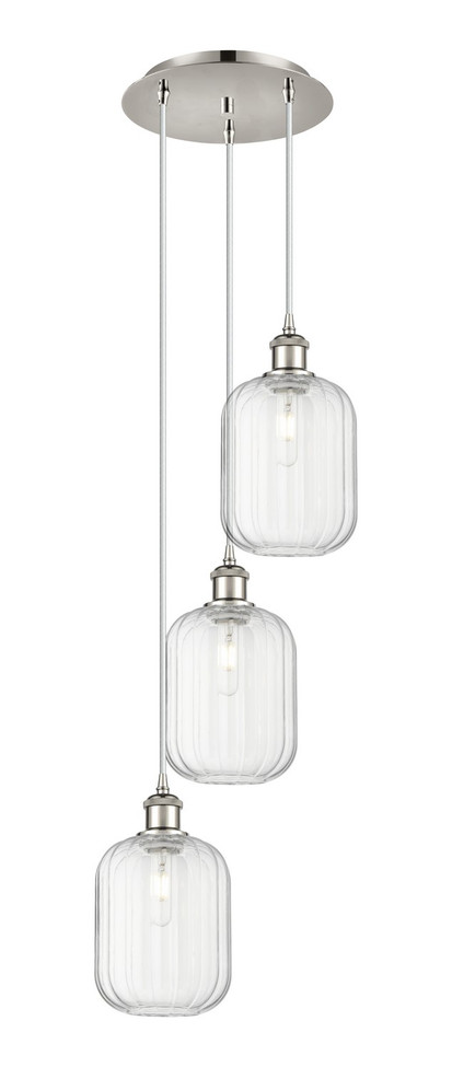 Innovations - 113B-3P-PN-G460-7CL - Three Light Pendant - Ballston - Polished Nickel