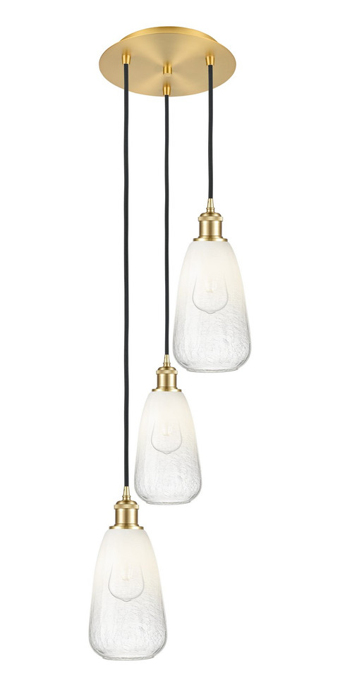 Innovations - 113B-3P-SG-G480-6OP - Three Light Pendant - Ballston - Satin Gold