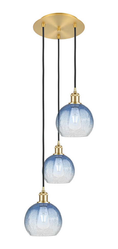 Innovations - 113B-3P-SG-G483-8SB - Three Light Pendant - Ballston - Satin Gold