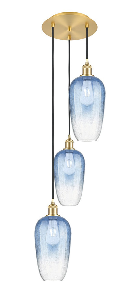 Innovations - 113B-3P-SG-G484-7SB - Three Light Pendant - Ballston - Satin Gold