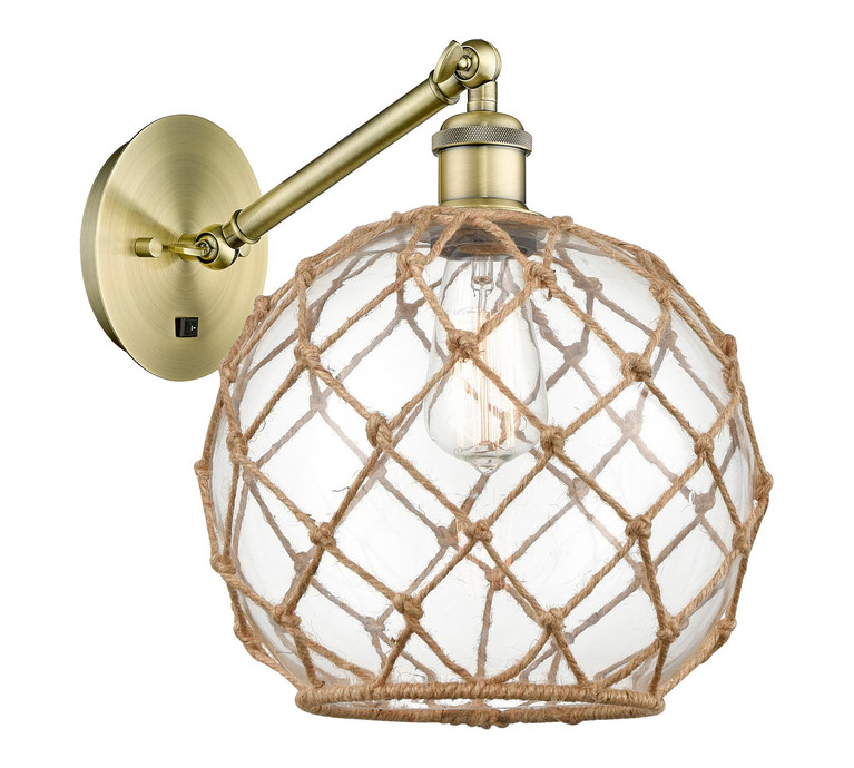 Innovations - 317-1W-AB-G122-10RB - One Light Wall Sconce - Ballston - Antique Brass