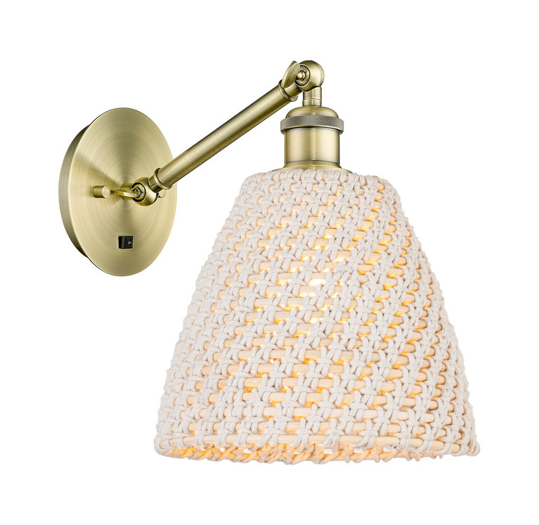 Innovations - 317-1W-AB-NBD-9-NAT - One Light Wall Sconce - Ballston - Antique Brass