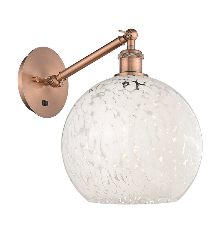 Innovations - 317-1W-AC-G1216-10WM - One Light Wall Sconce - Ballston - Antique Copper