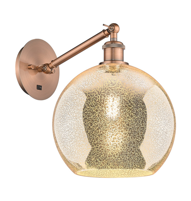 Innovations - 317-1W-AC-G128-10 - One Light Wall Sconce - Ballston - Antique Copper