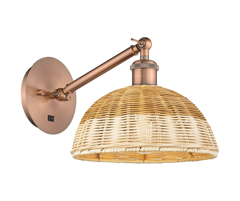 Innovations - 317-1W-AC-NBD2-9-NAT - One Light Wall Sconce - Ballston - Antique Copper