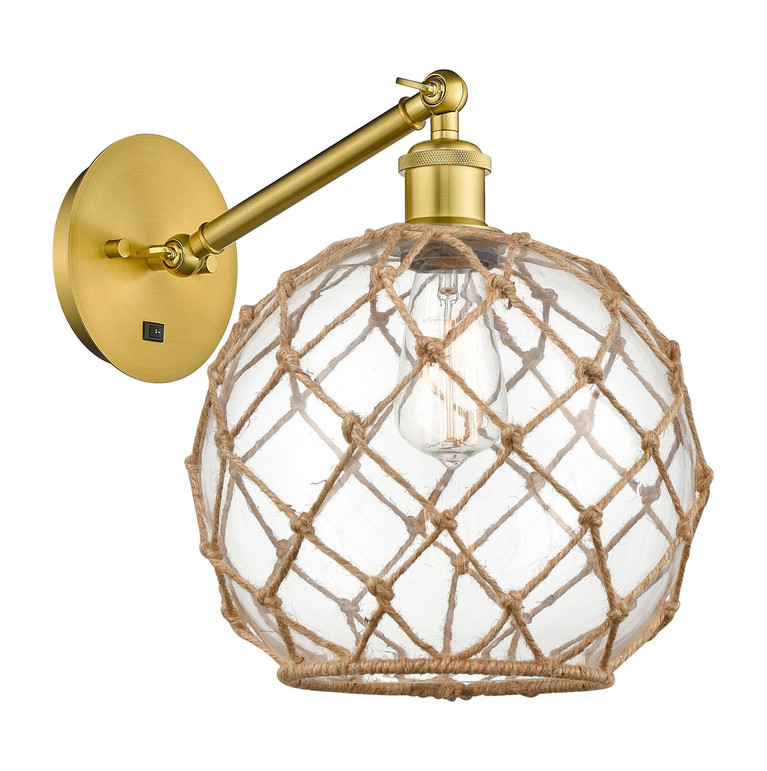 Innovations - 317-1W-SG-G122-10RB - One Light Wall Sconce - Ballston - Satin Gold