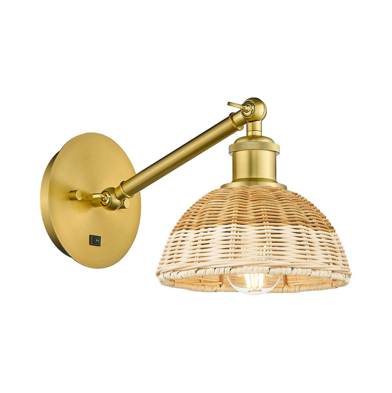 Innovations - 317-1W-SG-NBD2-75-NAT - One Light Wall Sconce - Ballston - Satin Gold