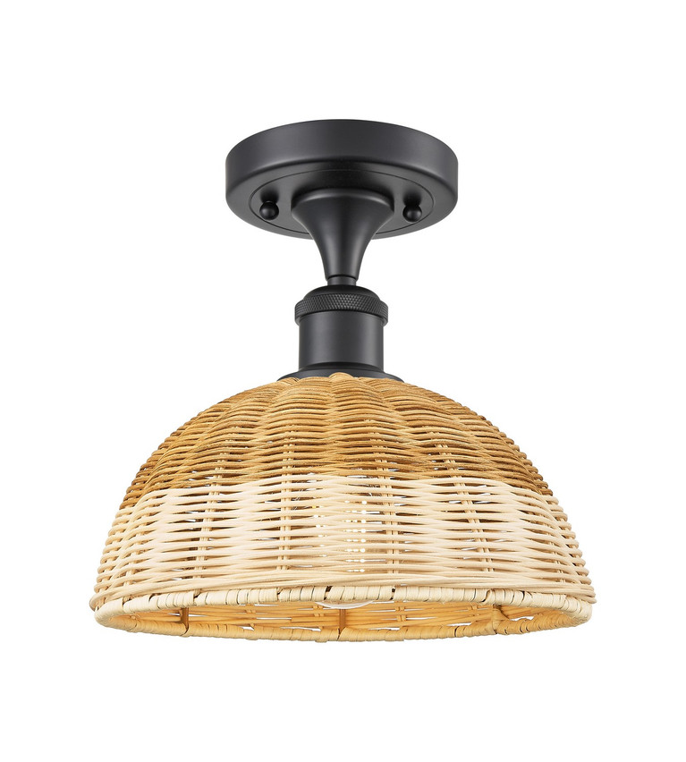 Innovations - 516-1C-BK-NBD2-9-NAT - One Light Semi-Flush Mount - Ballston - Matte Black