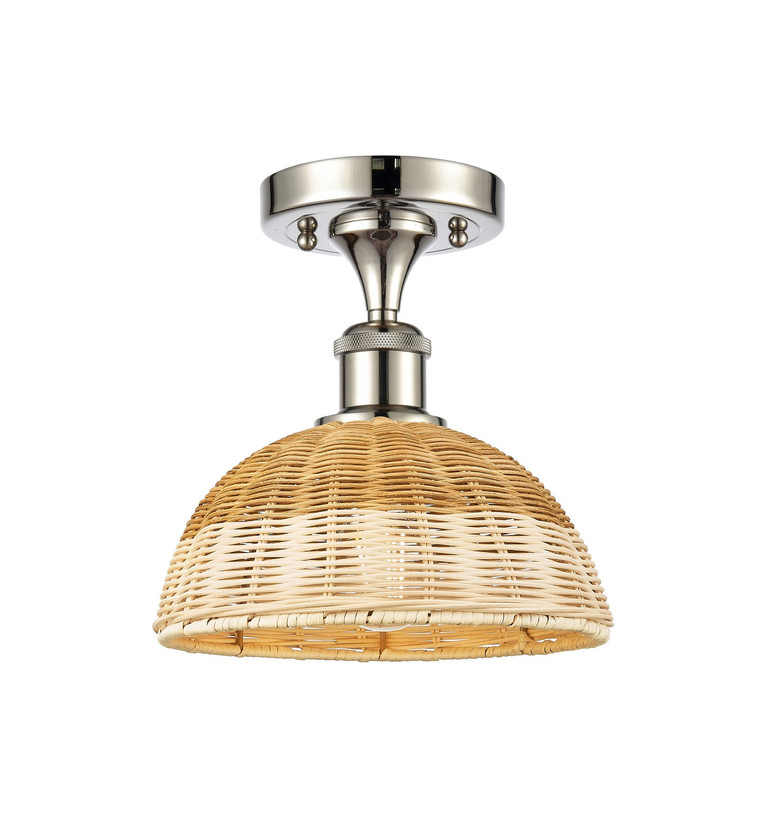 Innovations - 516-1C-PN-NBD2-9-NAT - One Light Semi-Flush Mount - Ballston - Polished Nickel