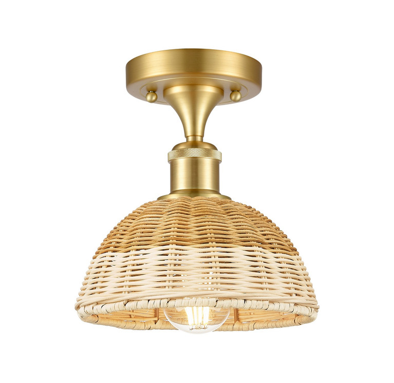 Innovations - 516-1C-SG-NBD2-75-NAT - One Light Semi-Flush Mount - Ballston - Satin Gold