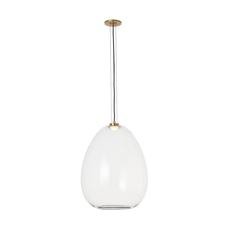 Visual Comfort Modern - 700TDKPR17CNB-LED927 - LED Pendant - Kapoor - Clear/Natural Brass