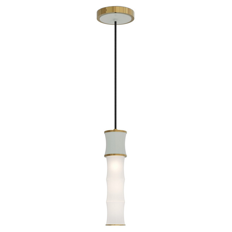 Robert Abbey - CL85 - One Light Pendant - Kane - Celadon w/Modern Brass