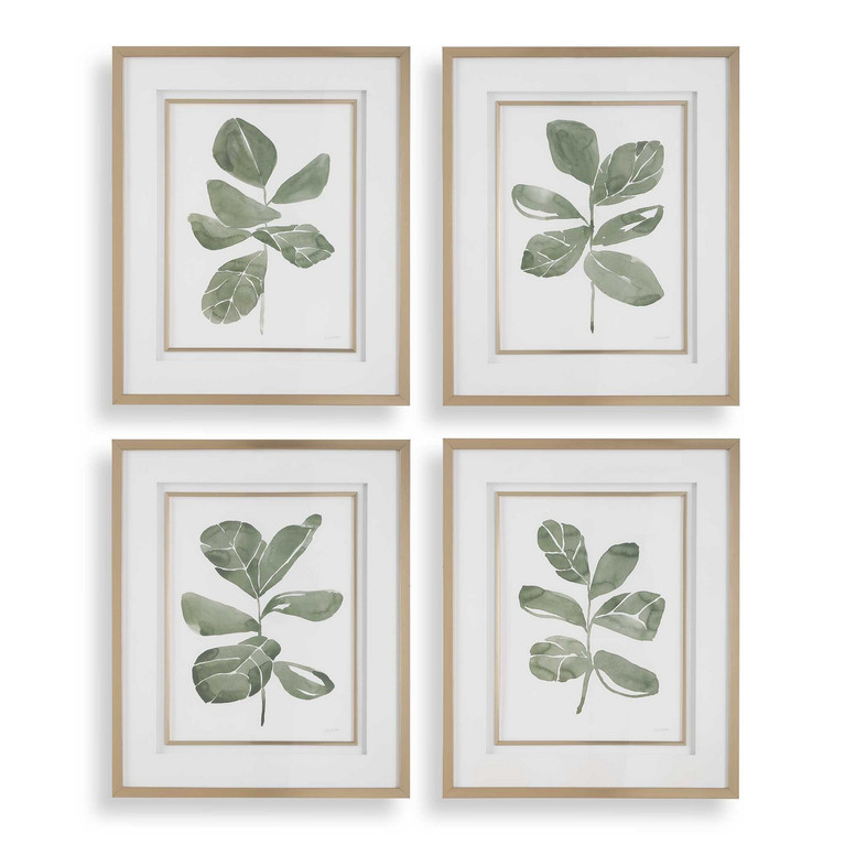 Uttermost - 32454 - Prints Set/4 - Fiddle Head - Golden