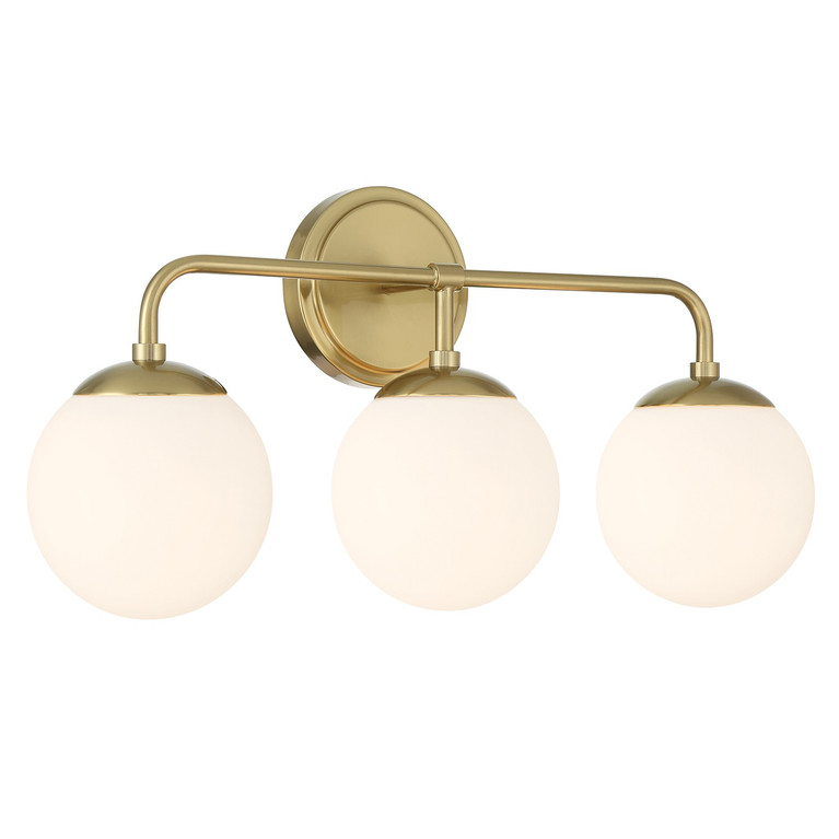 Crystorama - ED0121003VG - Three Light Bath - Maverick - Vibrant Gold