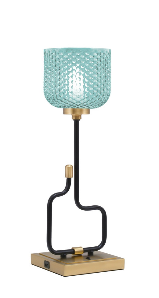Toltec Lighting - 60-MBNAB-4615 - One Light Accent Lamp - Sandia - Matte Black & New Age Brass