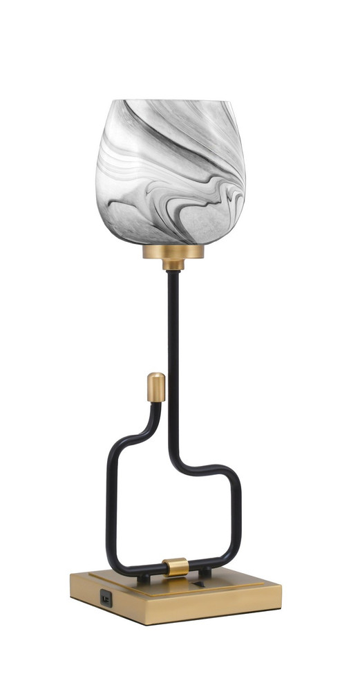 Toltec Lighting - 60-MBNAB-4819 - One Light Accent Lamp - Sandia - Matte Black & New Age Brass