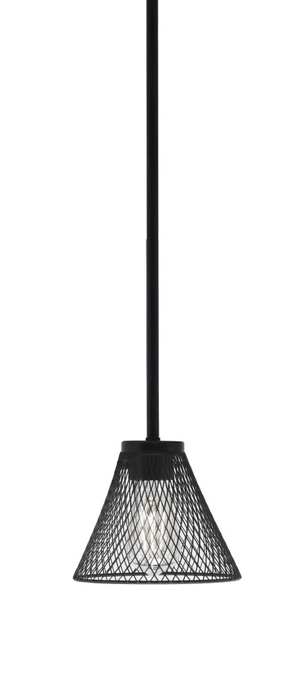 Toltec Lighting - 6201-MB-805-MB - One Light Mini Pendant - Sandia - Matte Black