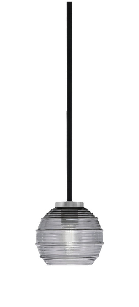 Toltec Lighting - 6201-MBGP-5112 - One Light Mini Pendant - Sandia - Matte Black & Graphite