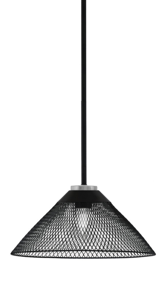 Toltec Lighting - 6201-MBGP-808-MB - One Light Mini Pendant - Sandia - Matte Black & Graphite