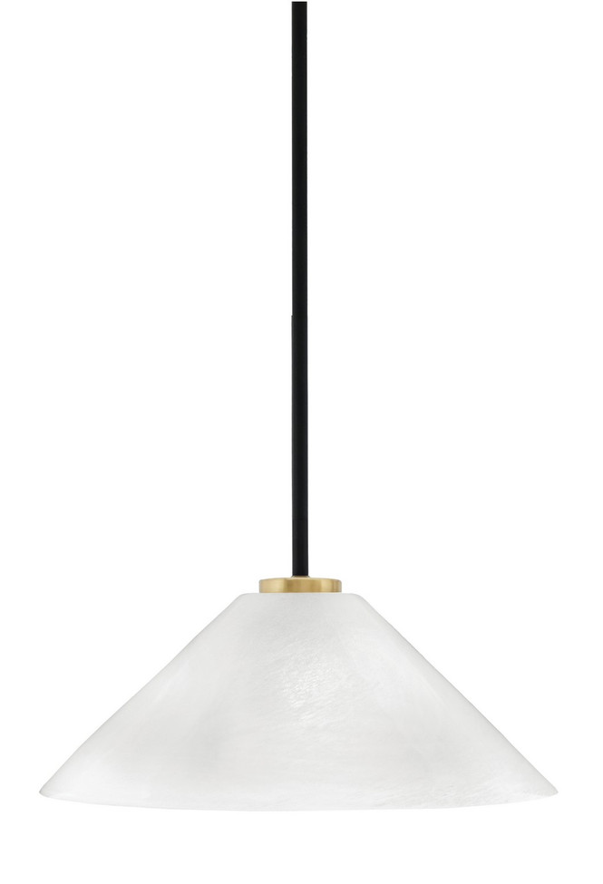 Toltec Lighting - 6201-MBNAB-2161 - One Light Pendant - Sandia - Matte Black & New Age Brass