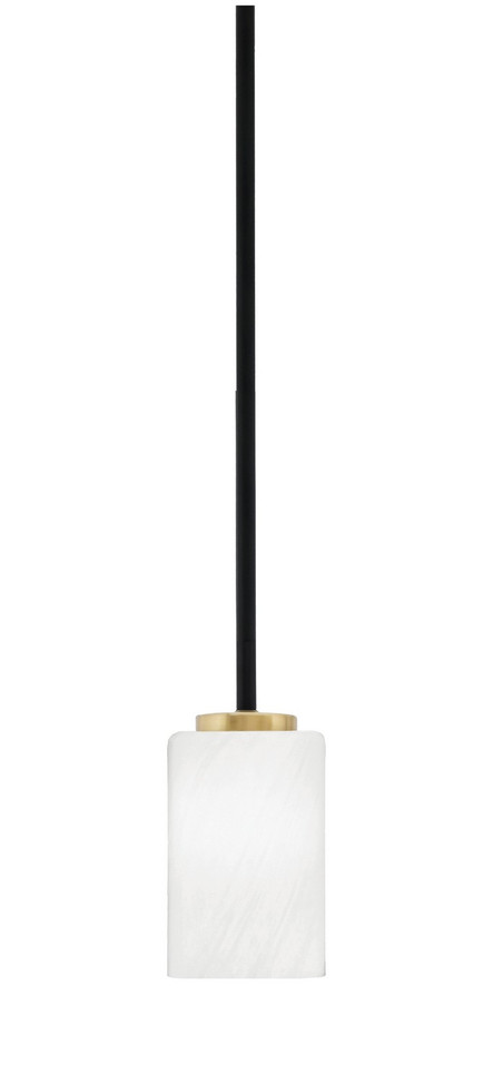 Toltec Lighting - 6201-MBNAB-3001 - One Light Mini Pendant - Sandia - Matte Black & New Age Brass