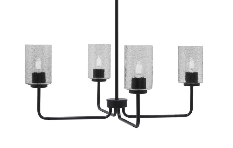 Toltec Lighting - 6204-MB-3002 - Four Light Chandelier - Sandia - Matte Black
