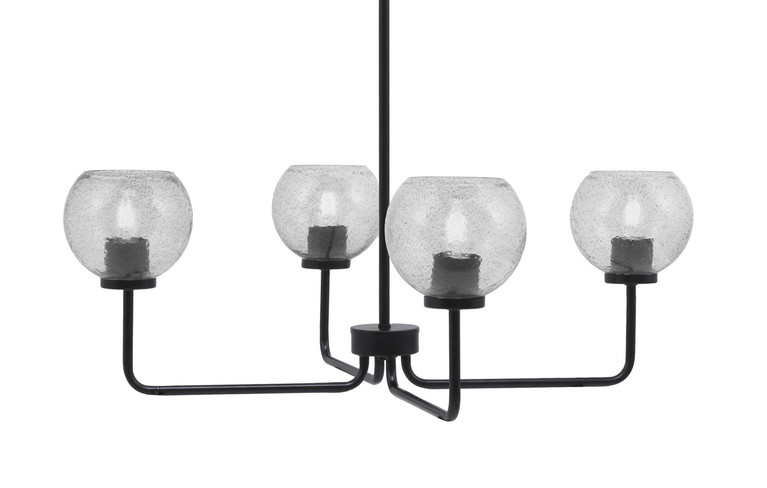 Toltec Lighting - 6204-MB-4102 - Four Light Chandelier - Sandia - Matte Black