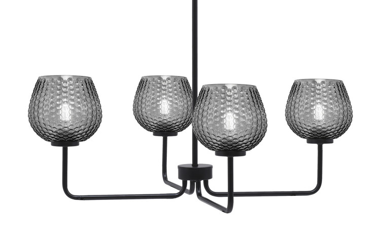 Toltec Lighting - 6204-MB-4602 - Four Light Chandelier - Sandia - Matte Black