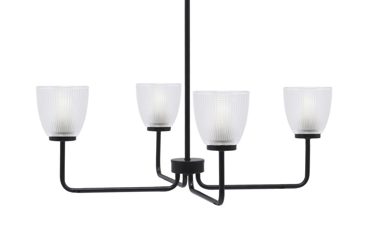 Toltec Lighting - 6204-MB-500 - Four Light Chandelier - Sandia - Matte Black