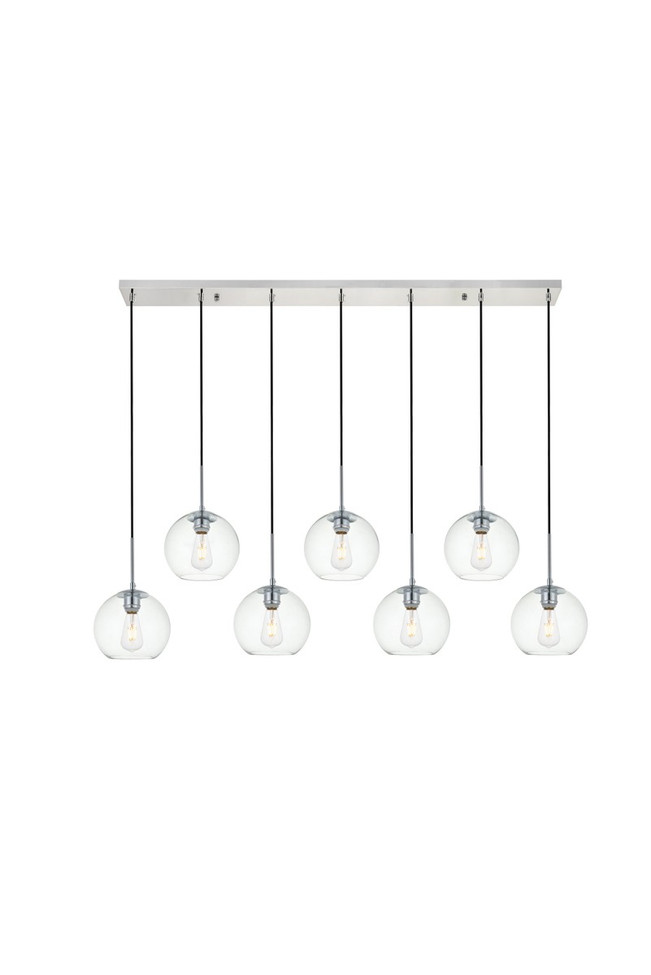 Elegant Lighting - LD2230C - Seven Light Pendant - BAXTER - Chrome and Clear
