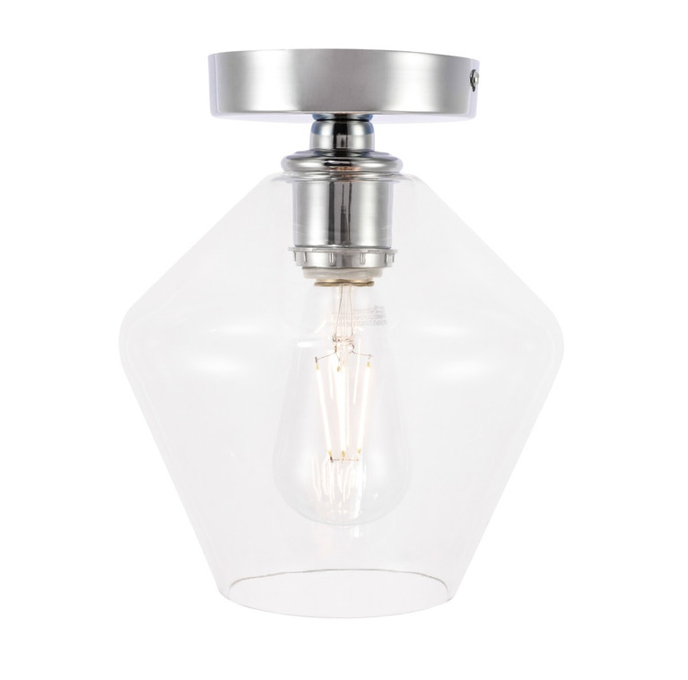 Elegant Lighting - LD2254C - One Light Flush Mount - Gene - Chrome and Clear glass