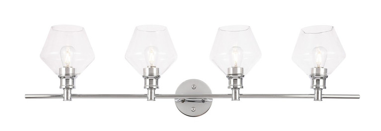 Elegant Lighting - LD2320C - Four Light Wall Sconce - Gene - Chrome and Clear glass