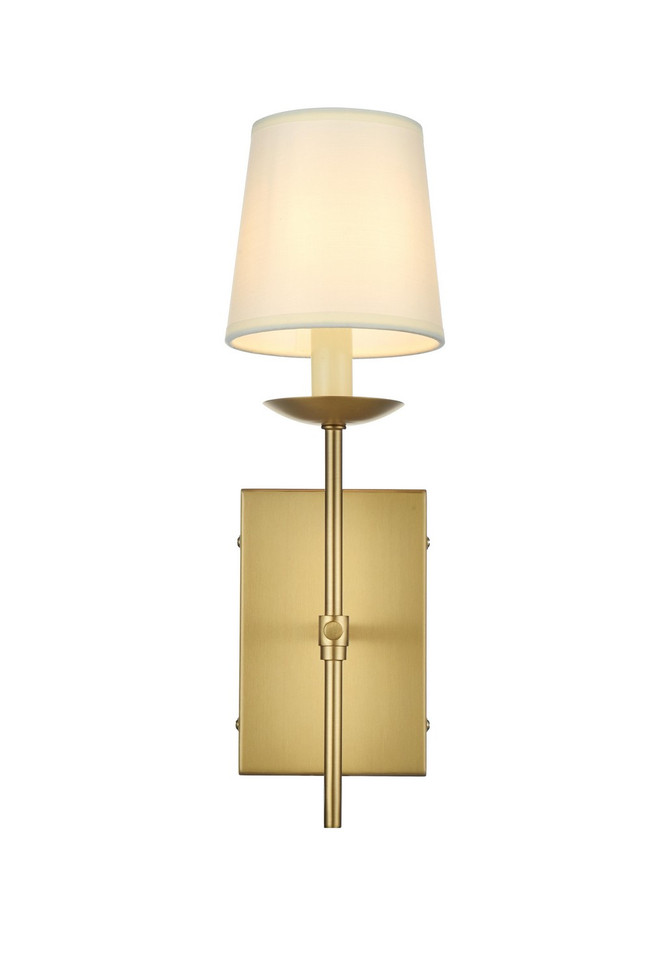 Elegant Lighting - LD6102W4SG - One Light Wall Sconce - Eclipse - Satin Gold and White