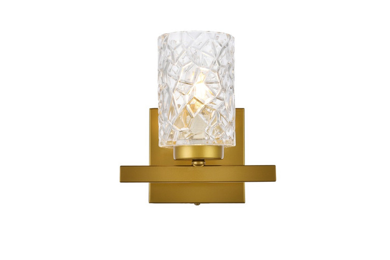 Elegant Lighting - LD7025W7BR - One Light Bath - Cassie - Brass and Clear Shade