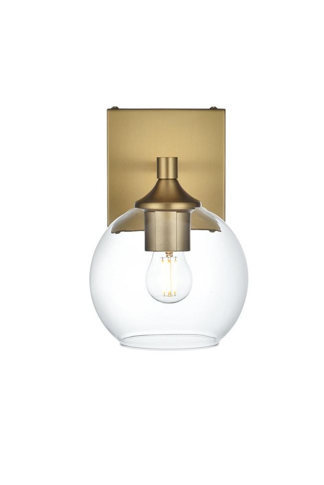 Elegant Lighting - LD7308W6SG - One Light Wall Sconce - Eero - Satin Gold and Clear