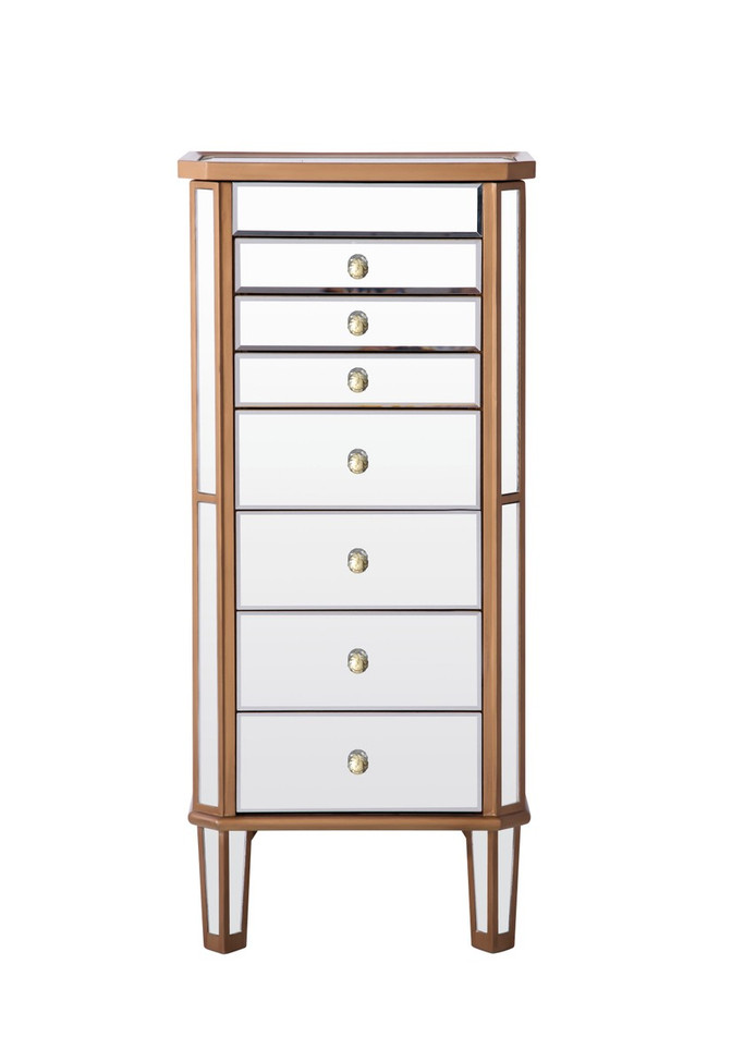 Elegant Lighting - MF6-1103GC - Jewelry Armoire - Contempo - Hand rubbed antique gold