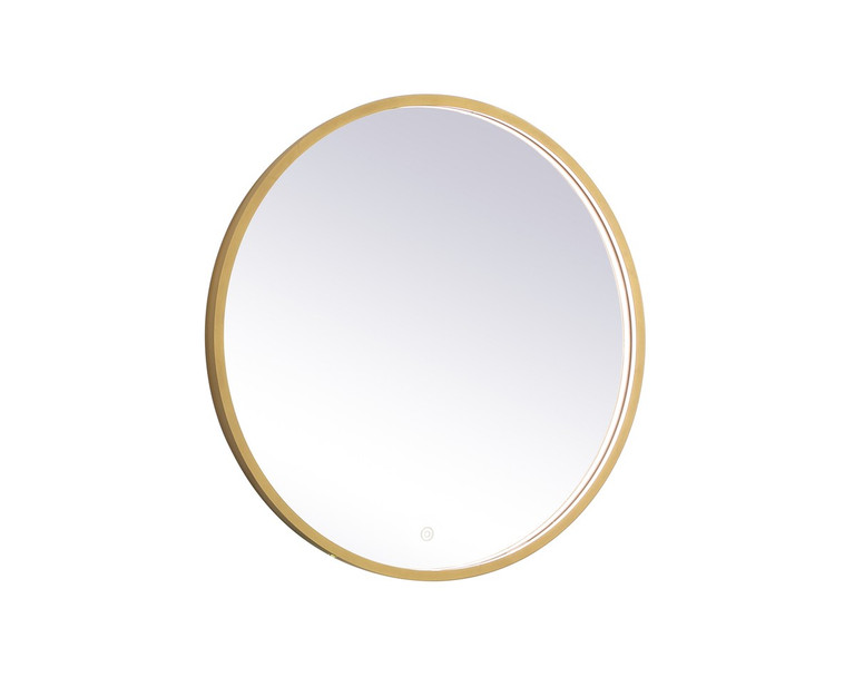 Elegant Lighting - MRE6028BR - LED Mirror - Pier - Brass