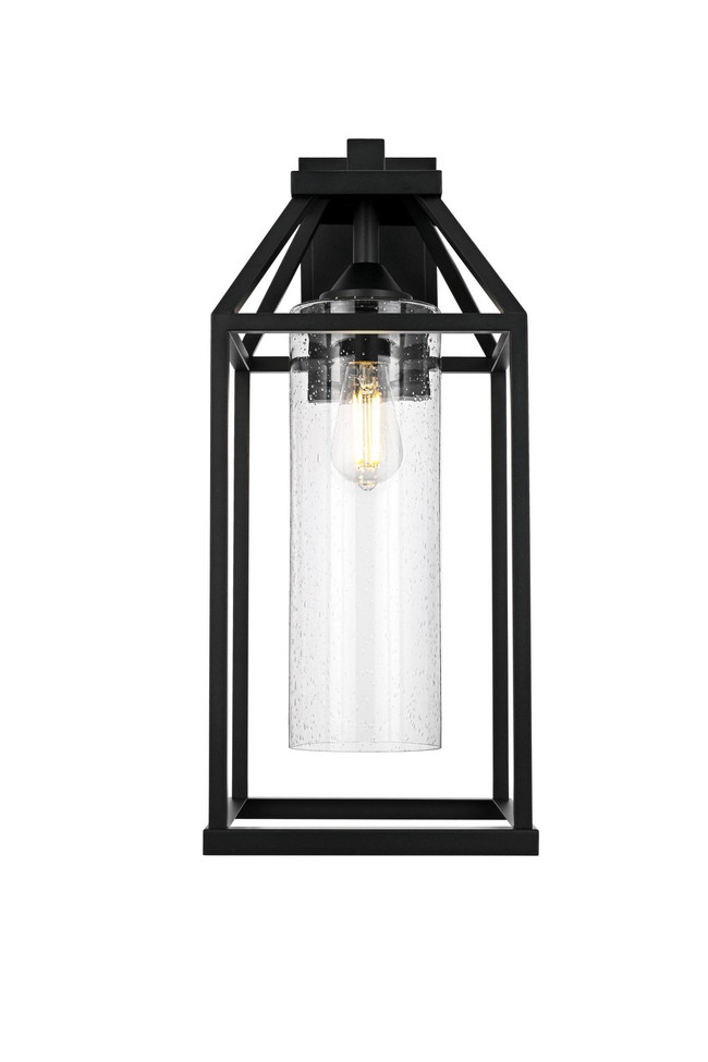 Elegant Lighting - OD606W24BK - One Light Outdoor Wall Sconce - Zora - Black and Clear